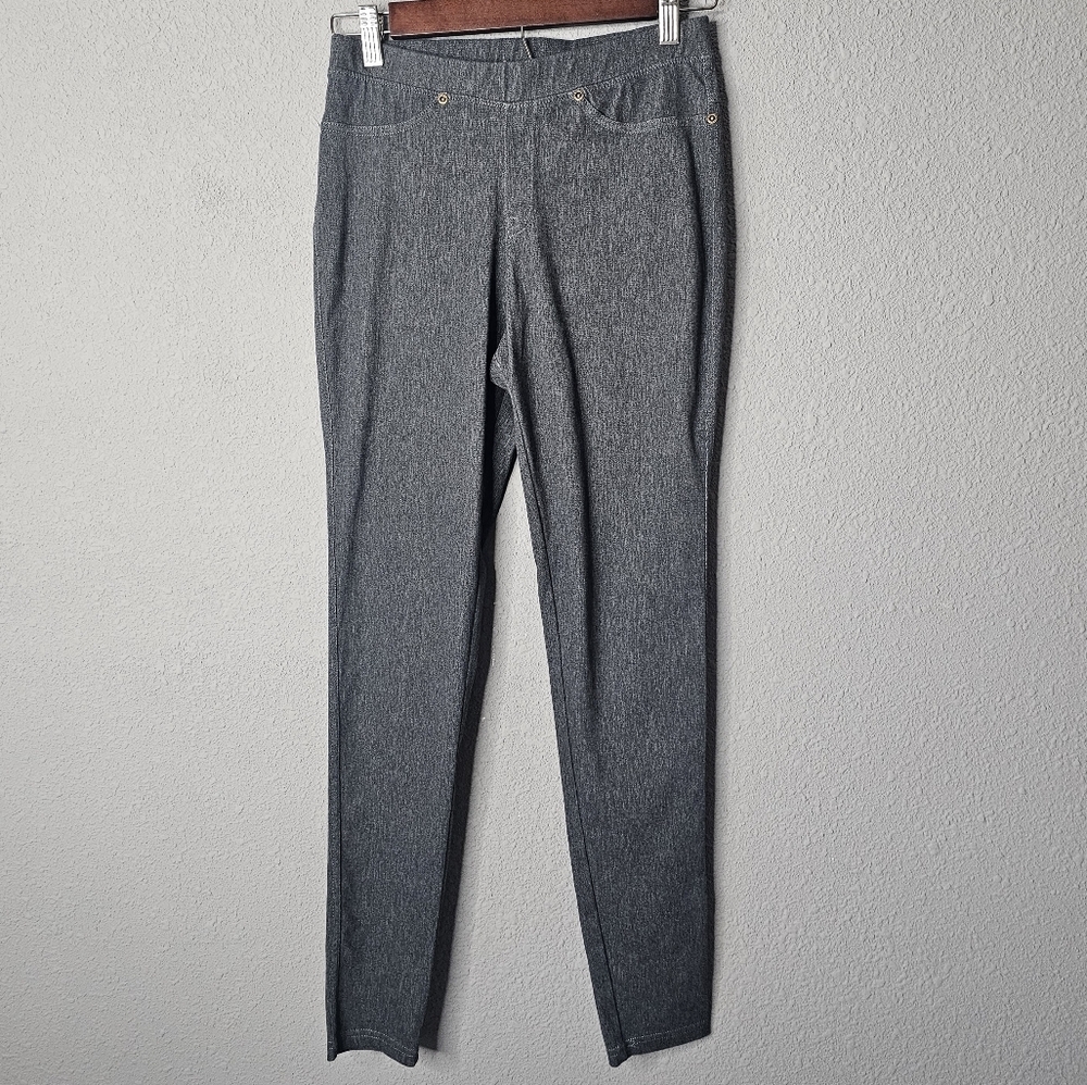 Lildy Demin Jegging Pants Womens Size S/M Solid Gray Stretch‎ Skinny
